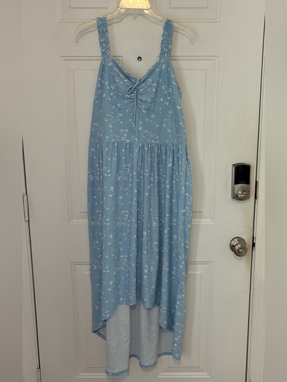Light Blue Floral Maxi Dress